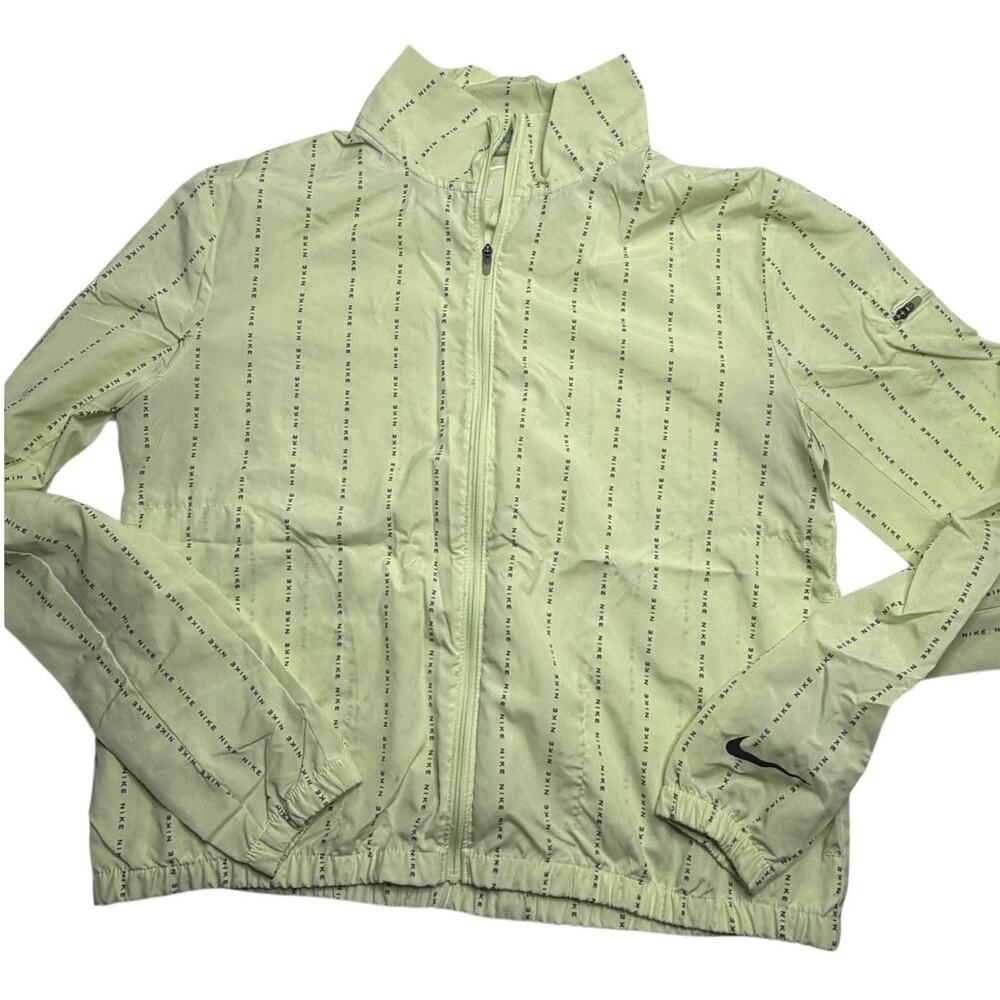 Nike Dri-Fit Running Jacket S Icon Clash Pinstripe Barely Volt Windbreaker